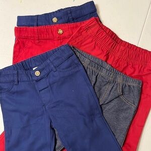 Boys bundle of 5 pair pants. Plus shirt. 18 -24 mo.